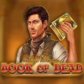 Book of Dead online game logo by Play'n GO on spin-lander-casino.com