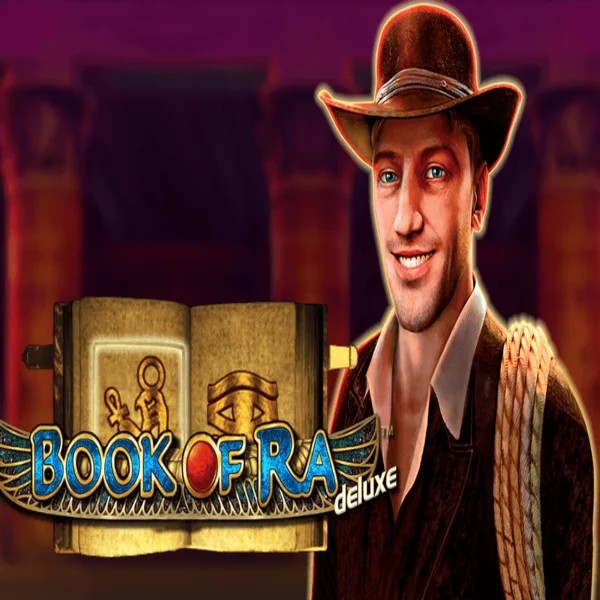 Official Slots logo: Book of Ra Deluxe by Novomatic at SpinLander Casino