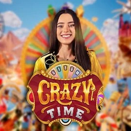 Crazy Time slot visual from Evolution available on spin-lander-casino.com