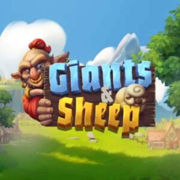 Giants and Sheep slot logo by Relax Gaming at SpinLander Casino