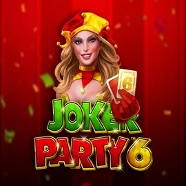 Joker Party 6 slot logo by Greentube at SpinLander Casino