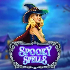 Spooky Spells slot logo by Novomatic at SpinLander Casino